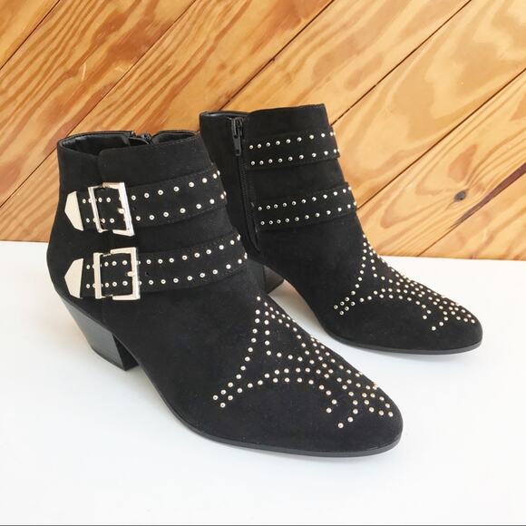 INC International Concepts Shoes - I.N.C Studded Ankle Boot Black